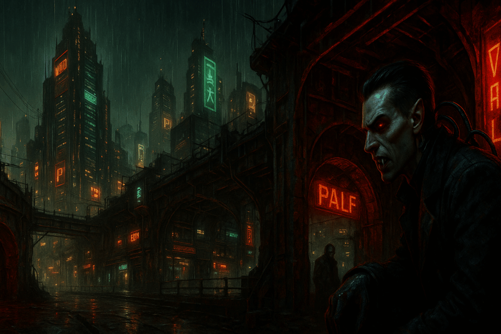Ironblood Warlord: A Nanite-Infused Mercenary’s Descent into a Cyberpunk Nightmare City Ruled by Biotech Vampires & Demon Cults