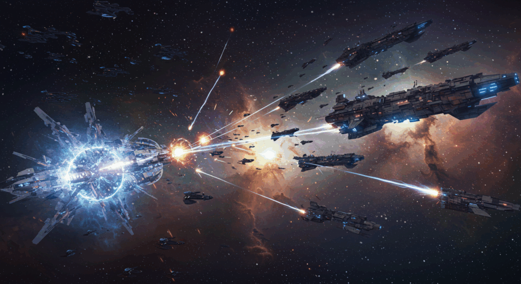 Lost Colonists Return as Quantum Gods to Save the Universe from Galaxy-Devouring Aliens